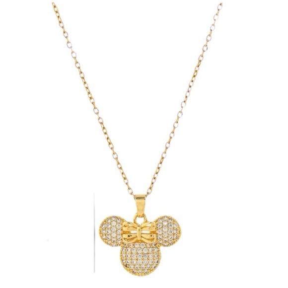 MOUSE Titanium Steel 18K Gold Plated Necklaces GOLD - Picture 1 of 1